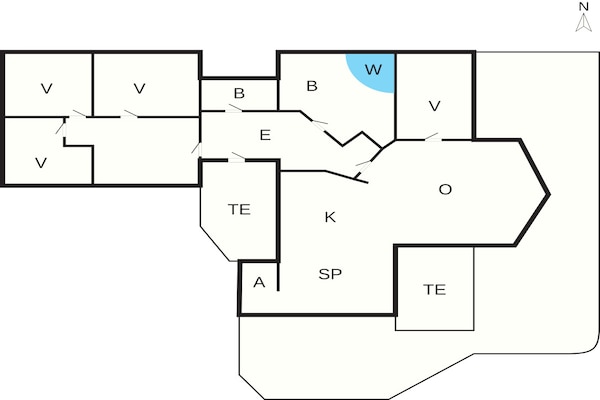 Foto van 4 sterren vakantie huis in Rudkøbing - Vakantiehuis in Rudkøbing - FloorPlan