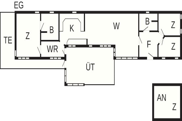 Foto van 4 sterren vakantie huis in Ans By - Vakantiehuis in Ans By - FloorPlan