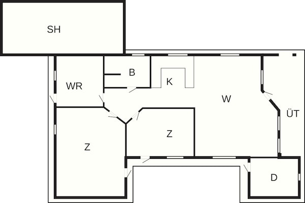 Foto van 4 sterren vakantie huis in Blåvand - Vakantiehuis in Blåvand - FloorPlan
