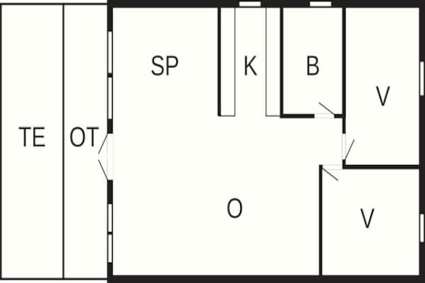 Foto van 4 persoons vakantie huis in Oksbøl-By Traum - Vakantiehuis in Oksbøl - FloorPlan