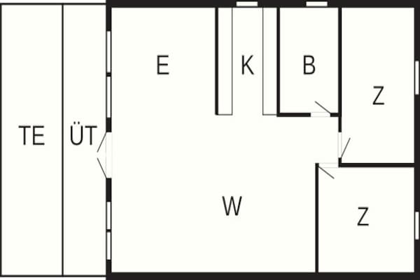 Foto van 4 persoons vakantie huis in Oksbøl-By Traum - Vakantiehuis in Oksbøl - FloorPlan