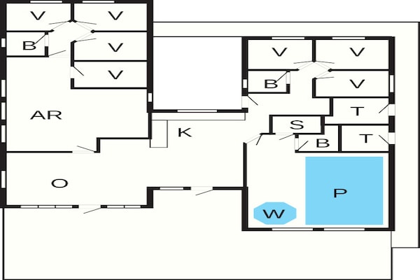 Foto van Luxe zwembadresort Udsholt - Vakantiehuis in Græsted - FloorPlan