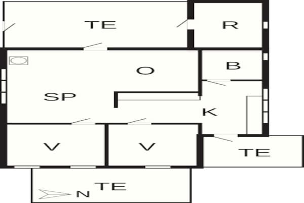 Foto van 4 persoons vakantie huis in Fanø-By Traum - Vakantiehuis in Fanø - FloorPlan