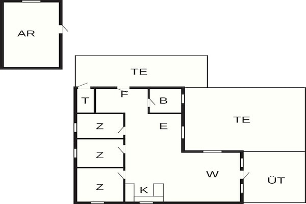 Foto van 6 persoons vakantie huis in Hjørring-By Traum - Vakantiehuis in Hjørring - FloorPlan