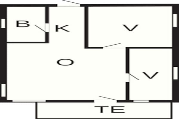 Foto van Afgelegen toevluchtsoord in Sandvig -- By Traum Ferienwohnungen - FloorPlan