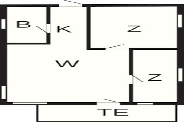 Foto van Afgelegen toevluchtsoord in Sandvig -- By Traum Ferienwohnungen - FloorPlan