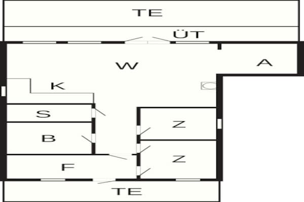 Foto van 4 persoons vakantie huis in Oksbøl-By Traum - Vakantiehuis in Oksbøl - FloorPlan