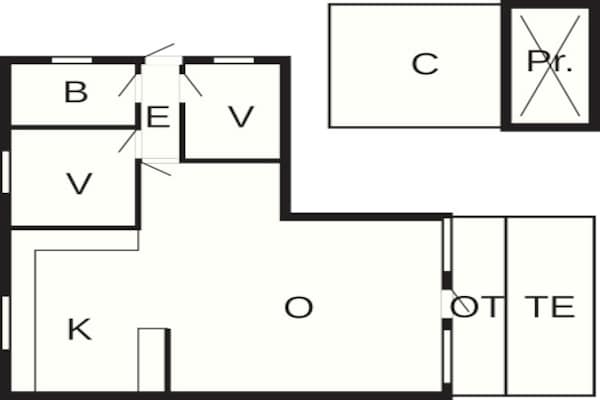 Foto van 4 persoons vakantie huis in Oksbøl-By Traum - Vakantiehuis in Oksbøl - FloorPlan