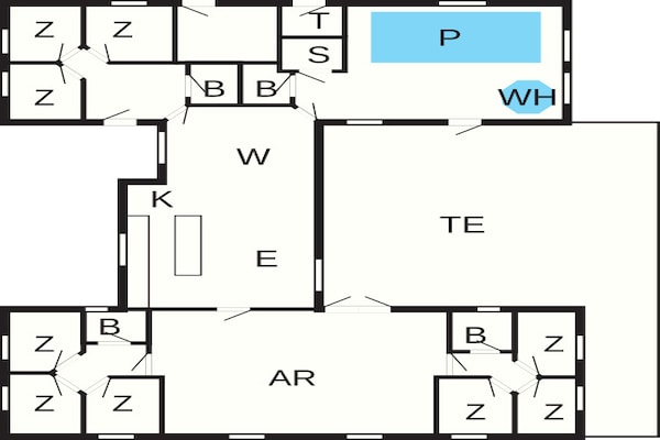 Foto van Luxe vakantieverblijf met zwembad - Vakantiehuis in Frederiksværk - FloorPlan