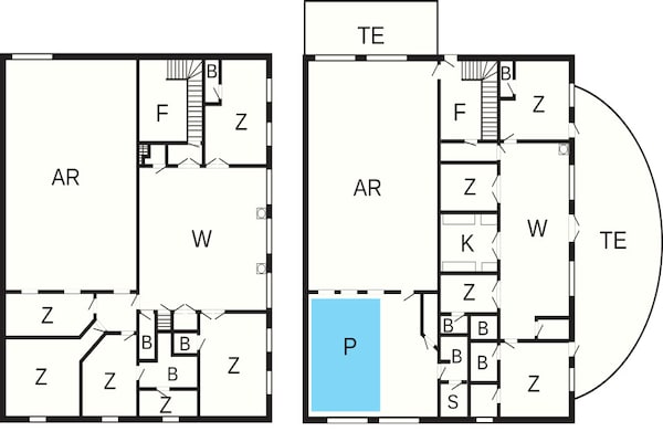 Foto van Luxe verblijf bij Asbolholm - Vakantiehuis in Lunderskov - FloorPlan