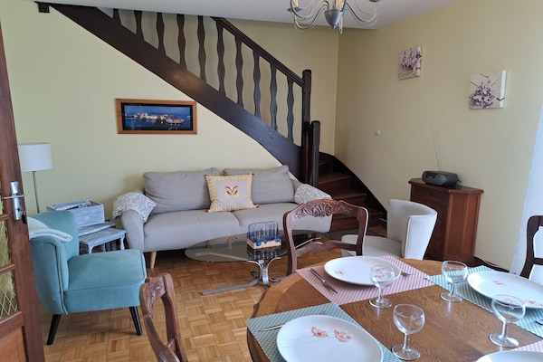 Foto van Huis in Treompan bij Zandstrand - Vakantiehuis in Ploudalmézeau - LivingRoom