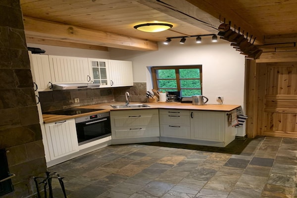 Foto van Vrijstaand chalet, comfortabel ingericht, grote omheinde tuin, overdekt terras - Kitchen