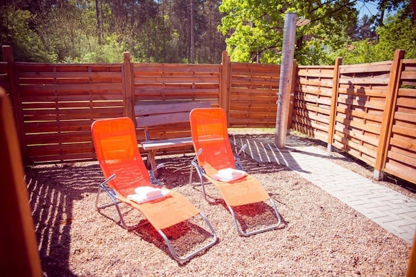 Foto van Gezellige bungalow in Storkow am See - Vakantiehuis in Storkow - Sauna