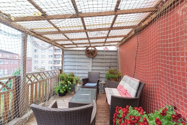 Foto van Gezellig vakantieappartement in Wismar met houtkachel - TerraceBalcony