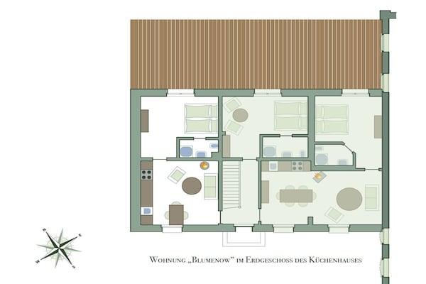 Foto van Blumenow in het landhuis van Lexow - Vakantiehuis in Walow OT Lexow - Untagged