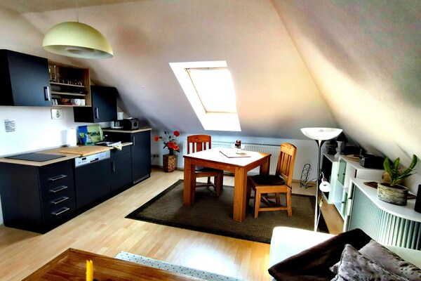 Foto van Prachtig vakantieappartement in Lubmin met uitzicht op Rügen - Kitchen