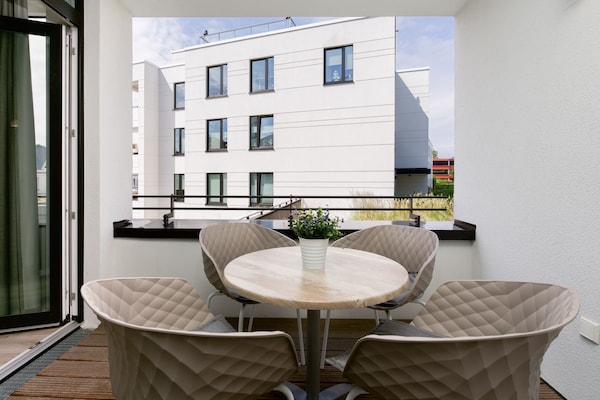 Foto van Balkonappartement met uitzicht op het groen - Vakantiehuis in Travemünde - TerraceBalcony