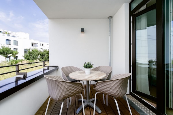 Foto van Balkonappartement met uitzicht op het groen - Vakantiehuis in Travemünde - TerraceBalcony