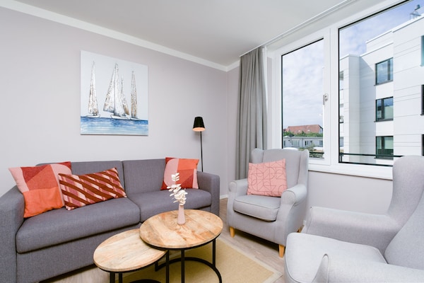 Foto van Balkonappartement met uitzicht op het groen - Vakantiehuis in Travemünde - LivingRoom