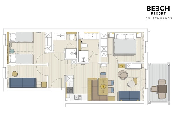 Foto van BEECH Resort Boltenhagen - Vakantiehuis in Boltenhagen - FloorPlan
