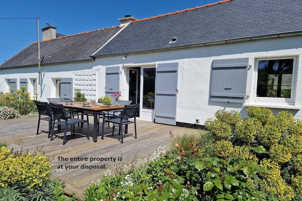 Foto van Vakantiehuis in Locquirec bij zandstranden - Vakantiehuis in Locquirec - ExteriorSummer