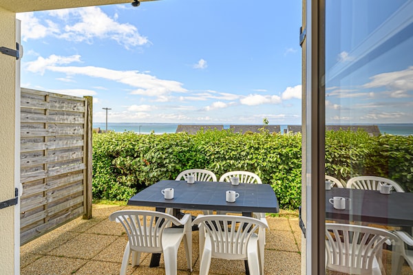 Foto van Bretagne Flat, strand en zwembad - Vakantiehuis in St Nic - TerraceBalcony
