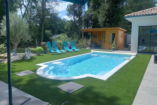 Foto van Huis in Margaux met Zoutwaterzwembad & Wijn - Vakantiehuis in Margaux - Pool