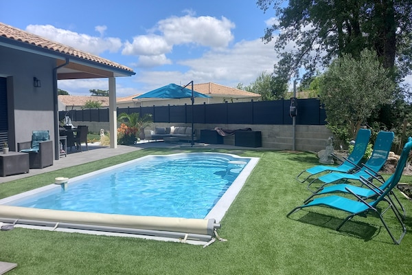 Foto van Huis in Margaux met Zoutwaterzwembad & Wijn - Vakantiehuis in Margaux - Pool