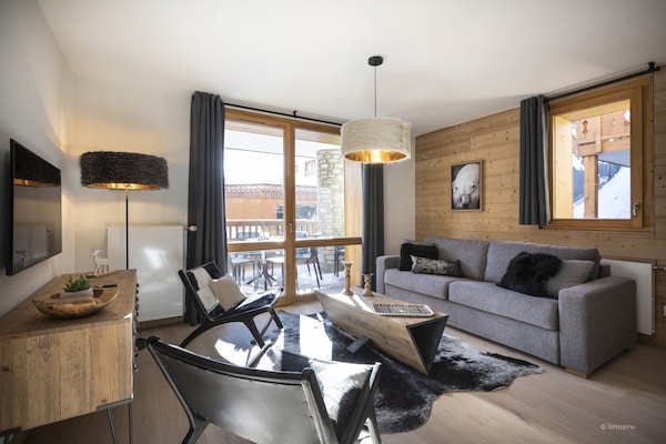 Foto van Appartement in Les Deux Alpes bij Skipistes - Vakantiehuis in Les Deux Alpes - LivingRoom