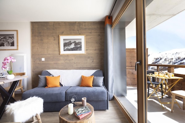Foto van Appartement in Les Deux Alpes met Alpenzicht - Vakantiehuis in Les 2 Alpes - LivingRoom