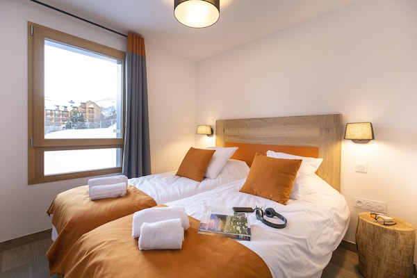 Foto van Appartement in Les Deux Alpes met Alpenzicht - Vakantiehuis in Les 2 Alpes - BedRoom