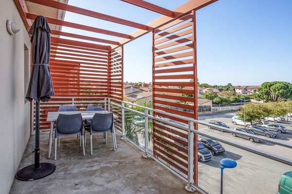 Foto van D. la Massane A N°201 - 2P4 - Vakantiehuis in Argeles sur Mer - TerraceBalcony