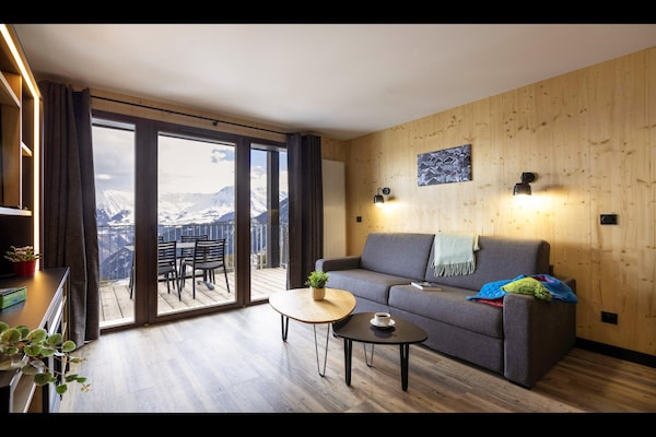 Foto van Appartement in Frankrijk met Sauna & Zwembad - Vakantiehuis in Villarembert - LivingRoom