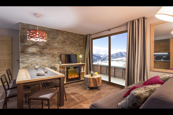 Foto van Appartement in Tignes met Spa en Zwembad - Vakantiehuis in Tignes - LivingRoom