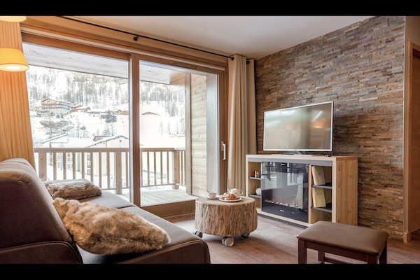 Foto van Appartement in Frankrijk met Spa & Uitzicht - Vakantiehuis in Tignes - LivingRoom