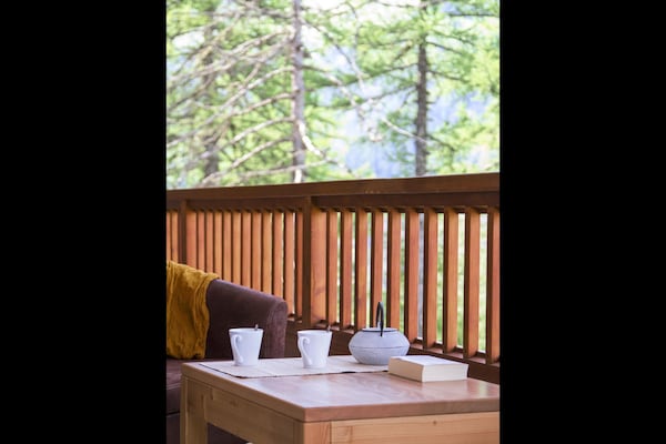 Foto van Appartement in Frankrijk met Spa en Uitzicht - Vakantiehuis in Sainte-Foy Tarentaise - TerraceBalcony