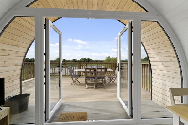 Foto van Chalet in Hertford met Uitzicht & Hottub - Vakantiehuis in Hertford - Outdoor