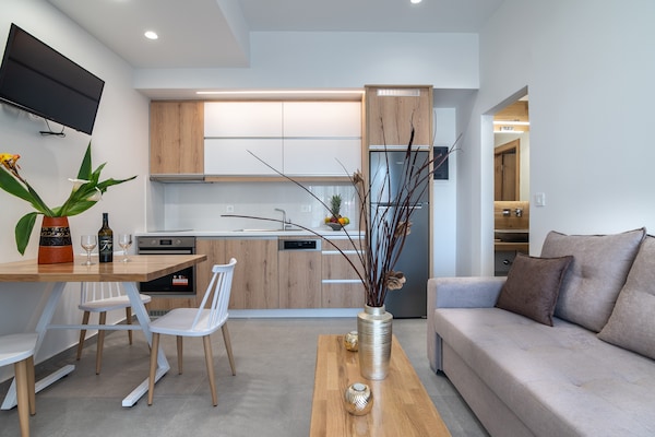 Foto van Appartement op Kreta bij zandstrand - Vakantiehuis in Plakias - LivingRoom