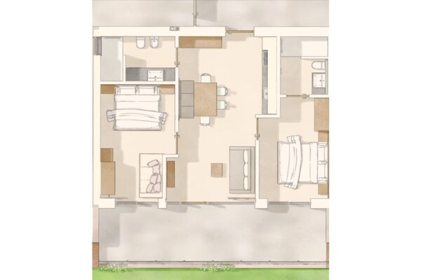 Foto van Boerderij in Lana met barbecue en wifi. - Vakantiehuis in Lana - FloorPlan
