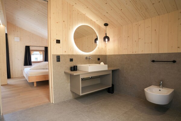 Foto van Boerderijloft Zonneschijn - Vakantiehuis in Valle di Casies - BathRoom