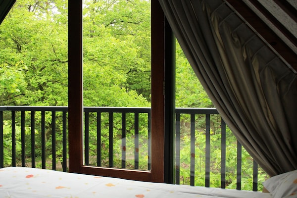 Foto van Bosschuilplaats met open haard - Vakantiehuis in Herpen - BedRoom