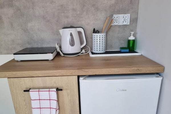 Foto van 4-persoonskamer met kitchenette, Sarbinowo - Vakantiehuis in Sarbinowo - Facilities