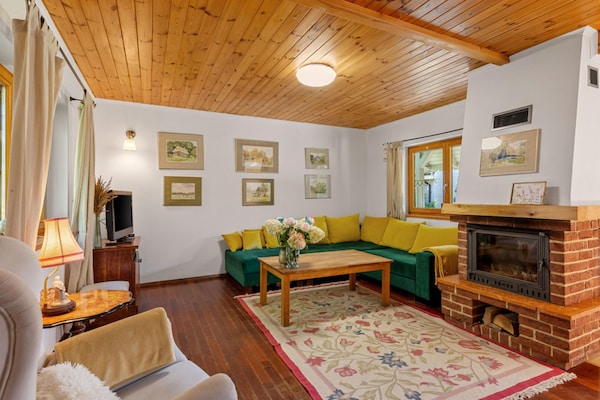 Foto van Comfortabel vakantiehuis met open haard, Bobolin - Vakantiehuis in Bobolin - LivingRoom