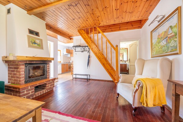 Foto van Comfortabel vakantiehuis met open haard, Bobolin - Vakantiehuis in Bobolin - LivingRoom