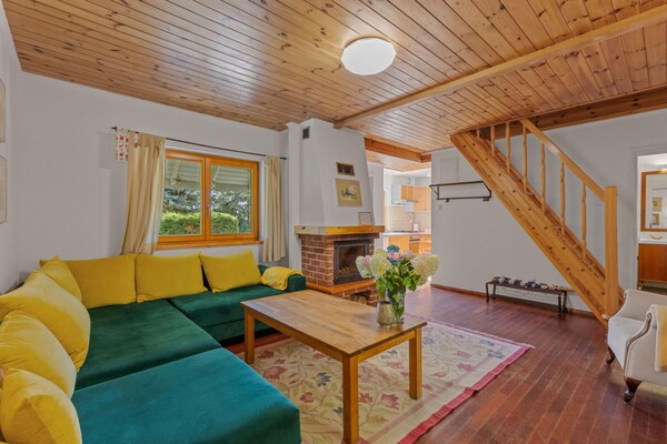 Foto van Comfortabel vakantiehuis met open haard, Bobolin - Vakantiehuis in Bobolin - LivingRoom