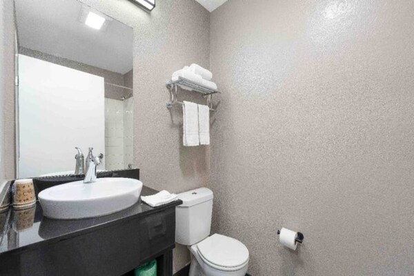 Foto van 1 tweepersoonsbed (queensize) | Rookvrij - Vakantiehuis in Tucker - BathRoom