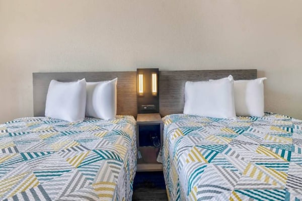 Foto van 2 tweepersoonsbedden | Suite, NSMK, Keuken - Vakantiehuis in Effingham - BedRoom