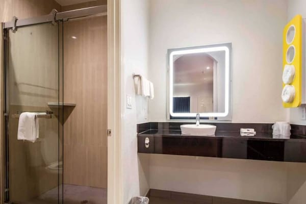 Foto van 2 tweepersoonsbedden (queensize) | Roken - Vakantiehuis in Houston - BathRoom