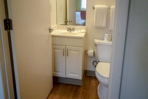 Foto van 1 tweepersoonsbed (queensize) | Suite, Keuken - Vakantiehuis in Greensboro - BathRoom
