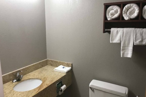 Foto van 2 tweepersoonsbedden | Roken toegestaan, koelkast - Vakantiehuis in Tupelo - BathRoom